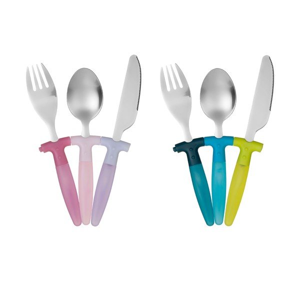 Zestaw 3 sztućców dla dziecka ze stali nierdzewnej Premier Housewares Rainbow-image-4