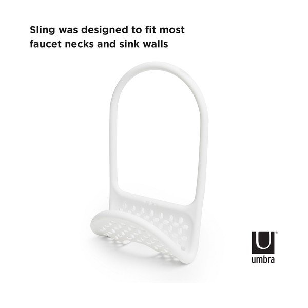 Wiszący plastikowy uchwyt na gąbkę Sling – Umbra-image-4