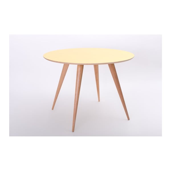 Żółty stół do jadalni Ragaba Planet Round-image-1