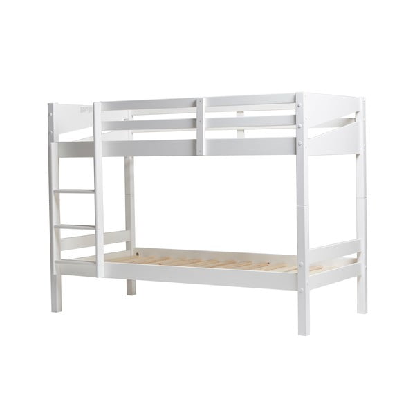Białe łóżko piętrowe Marckeric Torino, 90x200 cm