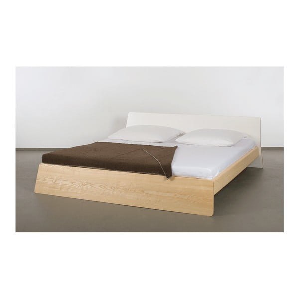 Łóżko z drewna jesionowego Ellenberger design Private Space, 180x200 cm