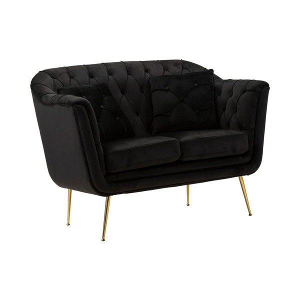 Czarna aksamitna sofa 130 cm Budapest – Mauro Ferretti-image-2