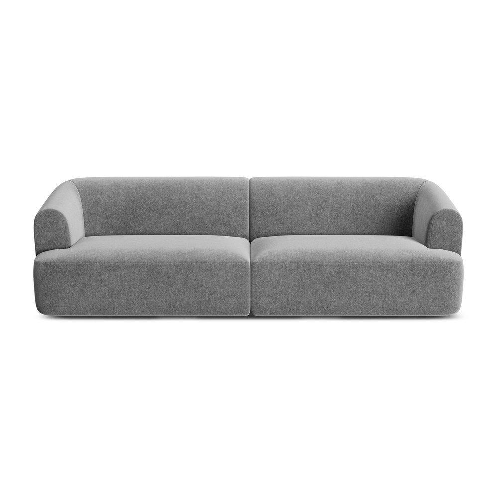 Jasnoszara aksamitna sofa 255 cm Campi – Cosmopolitan Design (zdjęcie 3)