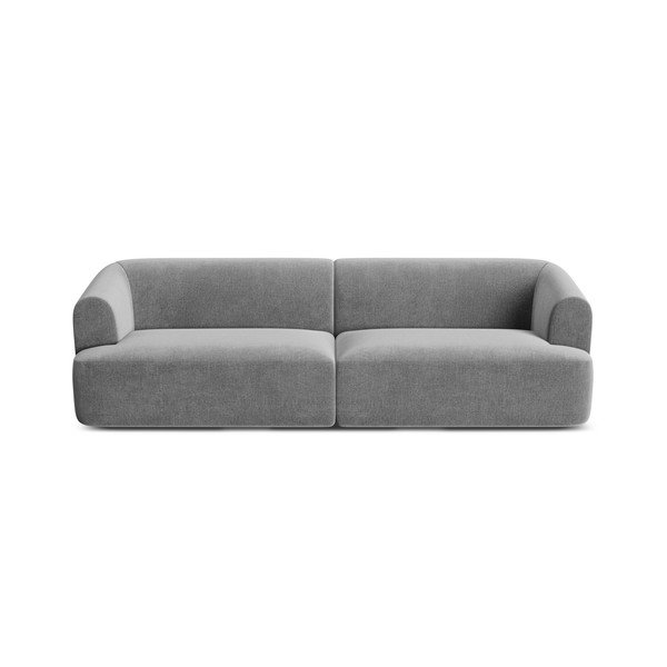 Jasnoszara aksamitna sofa 255 cm Campi – Cosmopolitan Design-image-3