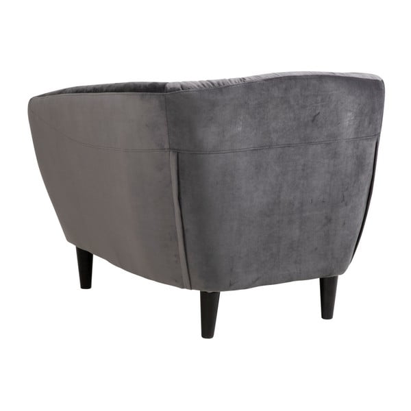 Ciemnoszary aksamitny fotel Actona Ria-image-1