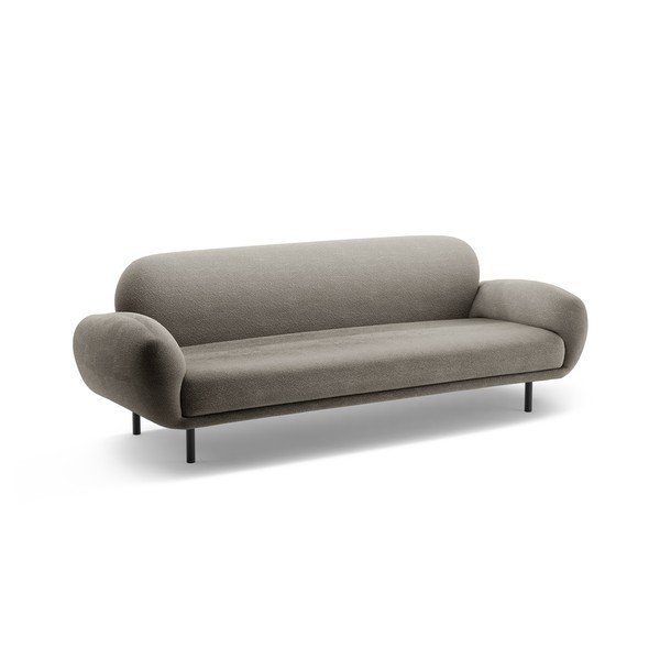 Szara sofa z materiału bouclé 208 cm Poppy – Micadoni -image-1