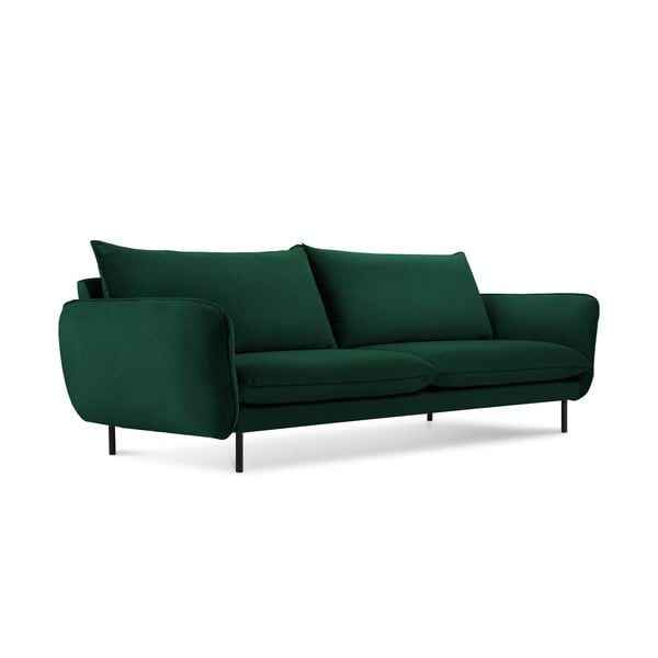Ciemnozielona aksamitna sofa 230 cm Vienna – Cosmopolitan Design