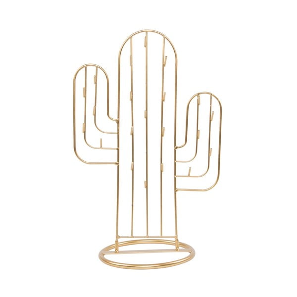 Stojak na biżuterię w złotej barwie Sass & Belle Cactus