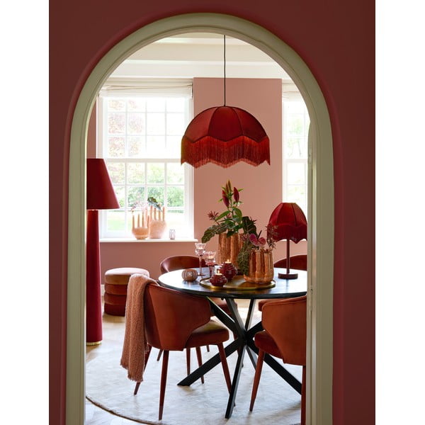 Jasnoczerwone tapicerowane fotele jadalniane zestaw 2 szt. Kosaka – Light & Living-image-1