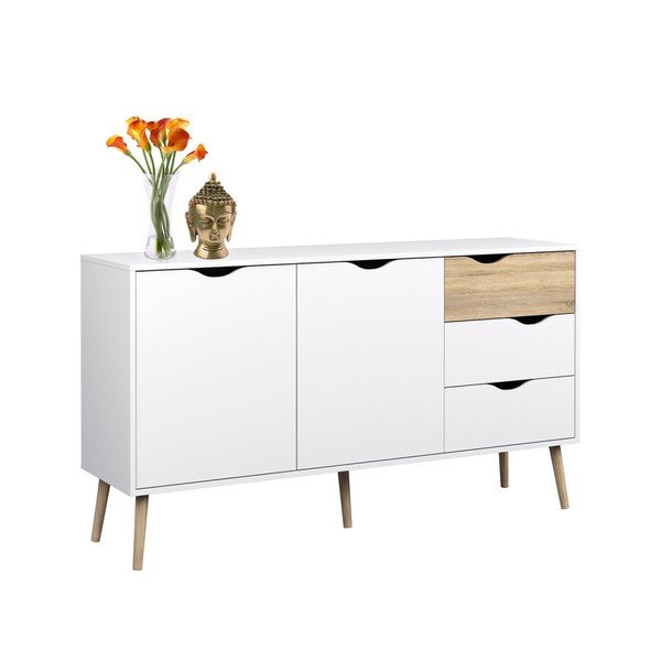 Komoda z 3 szufladami Evergreen House Delta Scandi-image-2