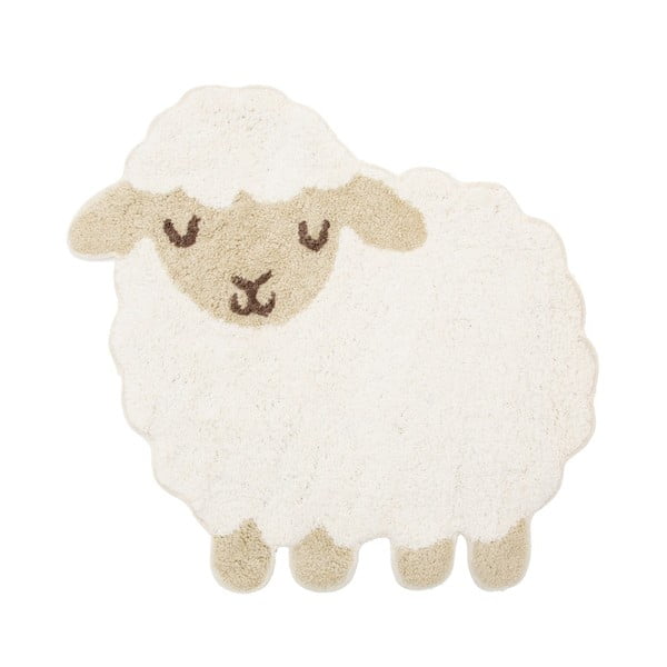 Biały dziecięcy bawełniany dywan Sass & Belle Baa Baa Lamb, 56 x 60 cm