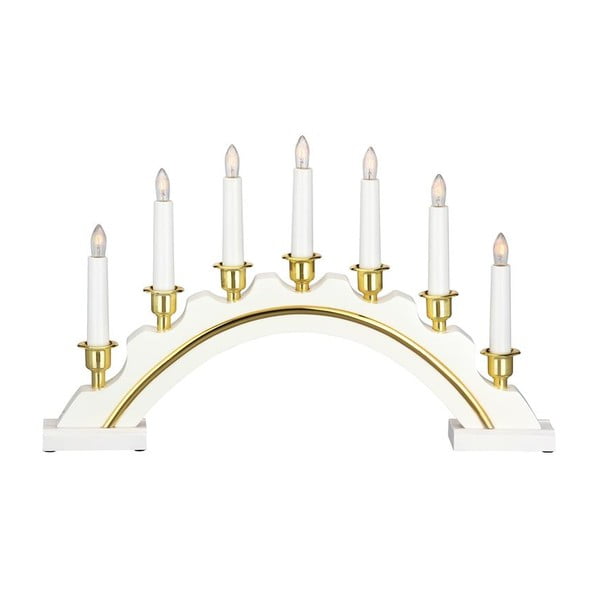 Dekoracja świetlna w biało-złotym kolorze ze świątecznym motywem Celine – Markslöjd