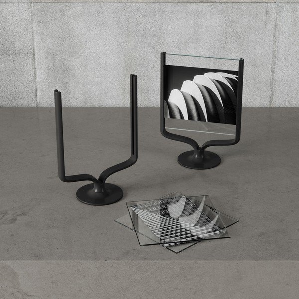 Czarna metalowa ramka stojąca 18x25 cm Wishbone – Umbra-image-3