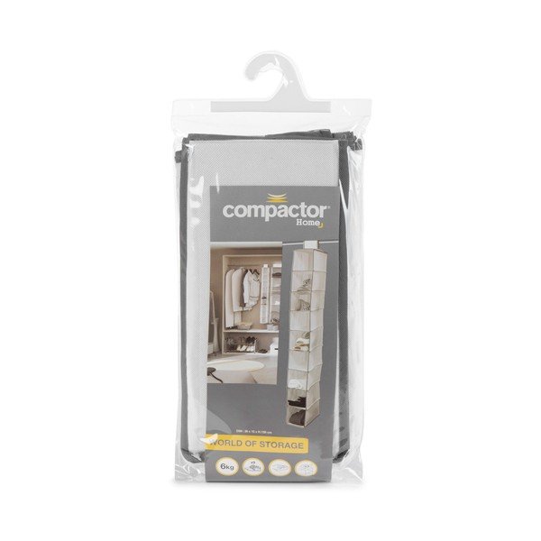 Wiszący tekstylny organizer do szafy Novara – Compactor-image-3