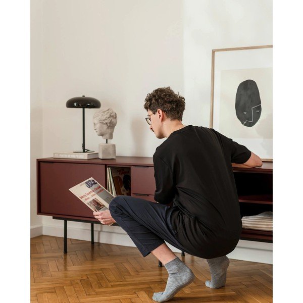 Bordowa szafka pod TV 189x61x42 cm Mod – noo.ma-image-2