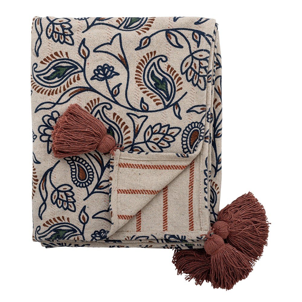 Koc z mieszanki bawełny 130x160 cm Paisley – Bloomingville