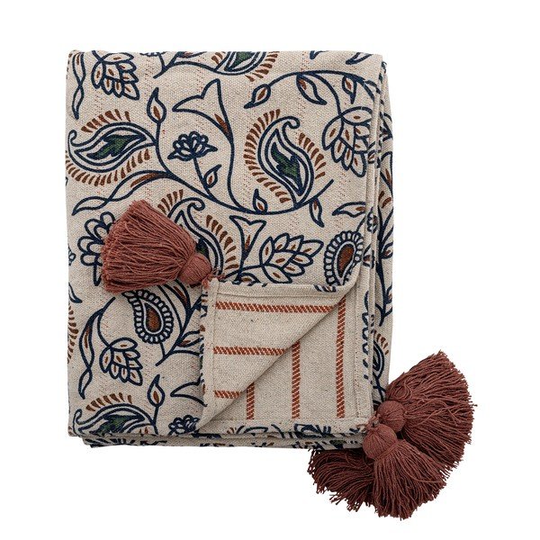 Koc z mieszanki bawełny 130x160 cm Paisley – Bloomingville