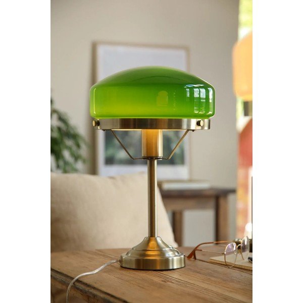 Zielona/w kolorze mosiądzu lampa stołowa (wysokość 39 cm) Aurelia – Markslöjd-image-1