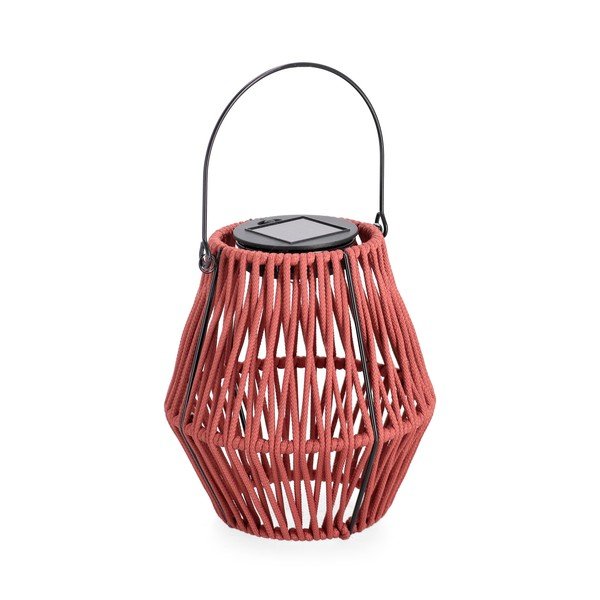 Czerwony lampion LED solarny (wysokość 17 cm) Juny – Yes Everyday