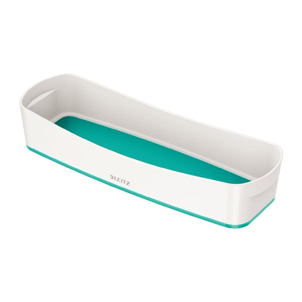 Biało-turkusowy stołowy podłużny organizer MyBox – Leitz