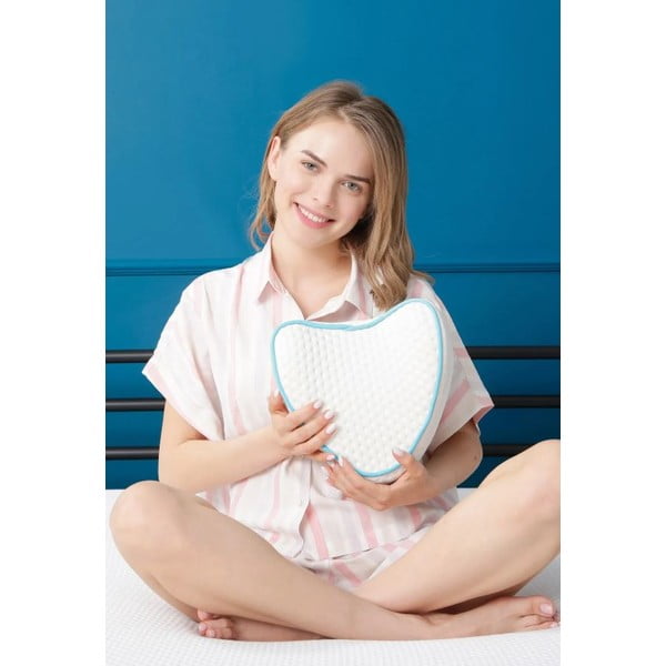 Poduszka ergonomiczna wypełniona pianką pamięciową 23x23 cm – Mila Home-image-3