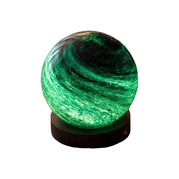 Ciemnobrązowa/w ciemnym naturalnym kolorze dekoracja świetlna na USB ø 8 cm Stellar Ocean – Gingko-image-1