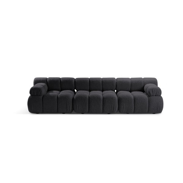 Antracytowa sofa modułowa z materiału bouclé 282 cm Bellis – Micadoni Home