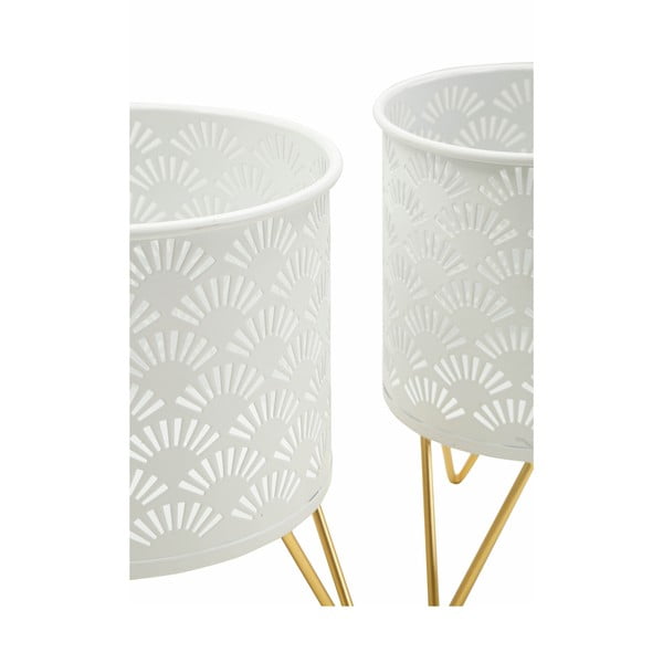 Metalowe kwietniki 2 szt. ø 16 cm (wysokość 20 cm) Carly – Mauro Ferretti-image-4