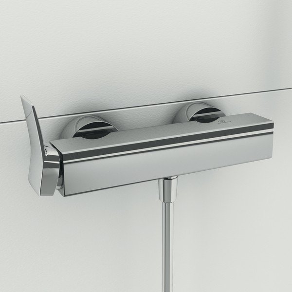 Prysznicowa bateria ścienna w kolorze srebra z połyskiem Conca – Ideal Standard-image-4