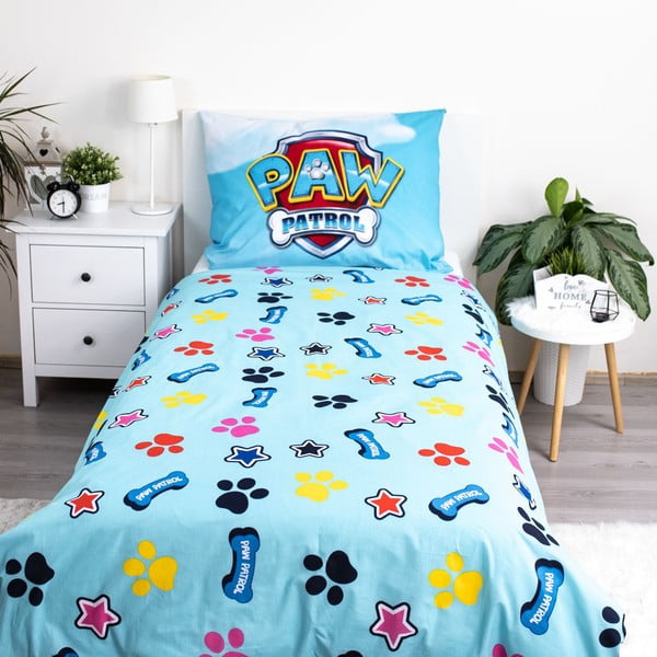 Bawełniana fluorescencyjna pościel dziecięca jednoosobowa 140x200 cm Paw Patrol – Jerry Fabrics-image-3