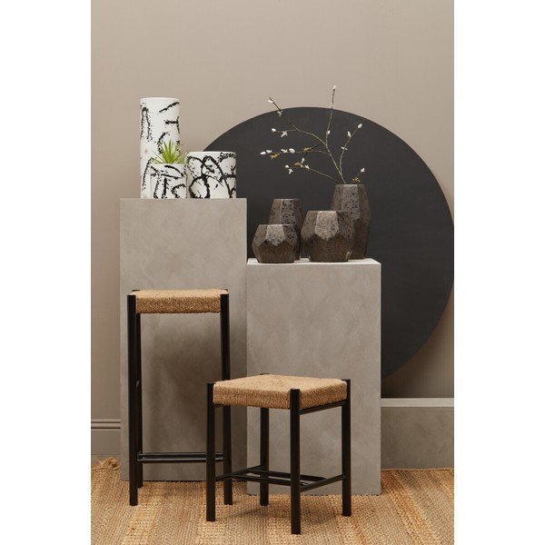 Czarny/w naturalnym kolorze hoker z litego drewna bukowego (wysokość siedziska 72 cm) Bandar – Premier Housewares-image-3