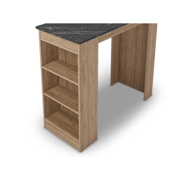 Stolik barowy z blatem w dekorze marmuru 47x120 cm Peru – Marckeric-image-3