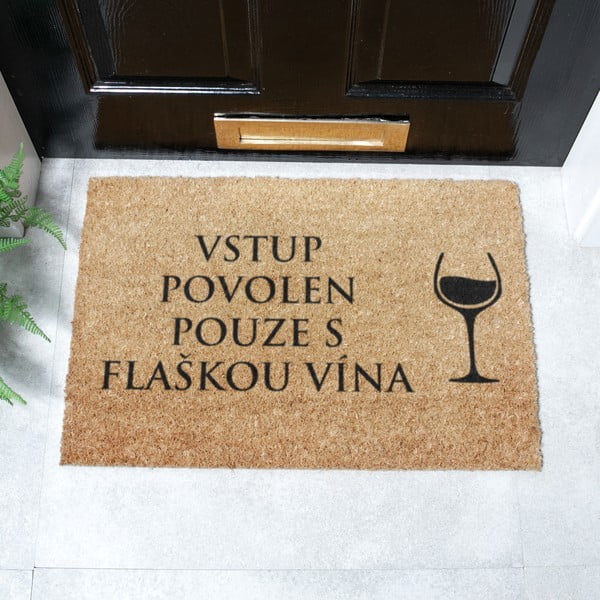 Wycieraczka z włókna kokosowego 40x60 cm Flaška Vína – Artsy Doormats-image-1