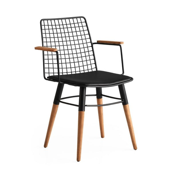 Czarne metalowe krzesła zestaw 2 szt. Trend – Kalune Design