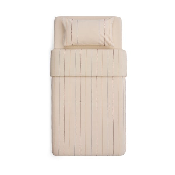 Beżowa pościel dziecięca jednoosobowa z bawełny organicznej z prześcieradłem 150x220 cm Indani – Kave Home
