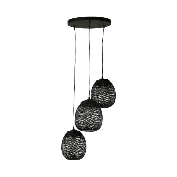 Czarna lampa wisząca 40x40 cm Elme – Côté Table