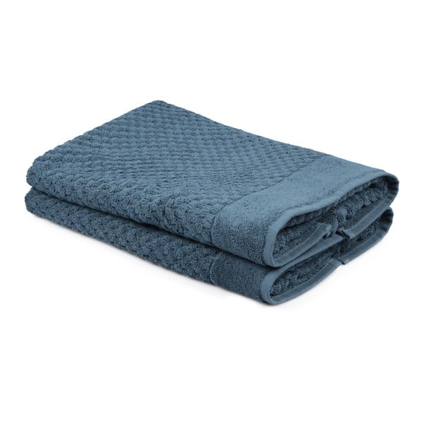 Zestaw 2 turkusowych ręczników Bze 100% bawełny Mosley, 50x80 cm