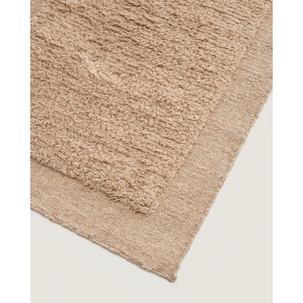 Beżowy wełniany chodnik tkany ręcznie 80x200 cm Marely – Kave Home-image-2