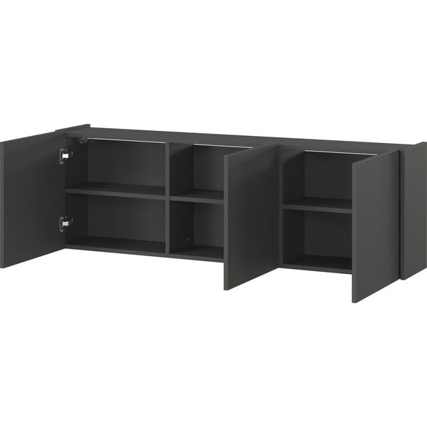 Antracytowa szafka pod TV 138x45 cm Piana – Germania-image-3