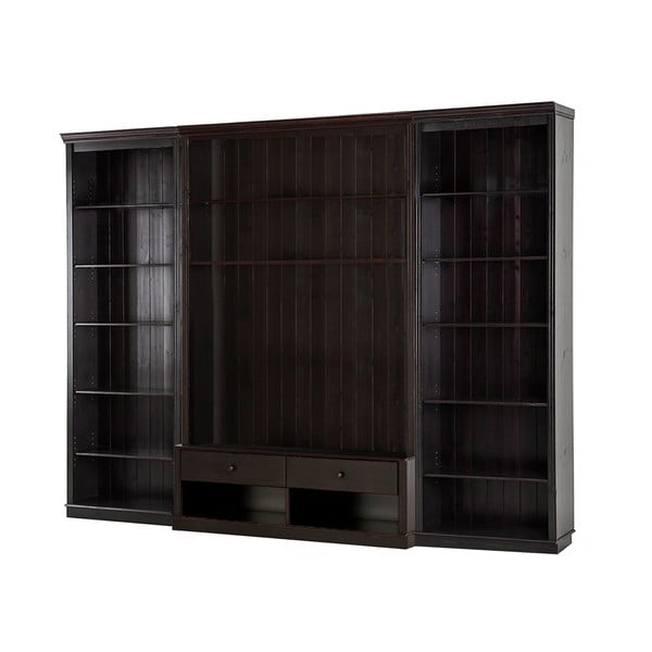 Brązowy zestaw pod TV z litego drewna sosnowego 288x223 cm Anita – Støraa-image-2
