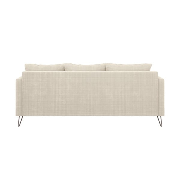 Kremowa sofa  z tkaniny szenilowej 200 cm Freya – Ropez-image-2