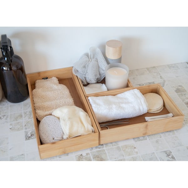 Bambusowe organizery do szuflad zestaw 3 szt. Copco – Kitchen Craft-image-1