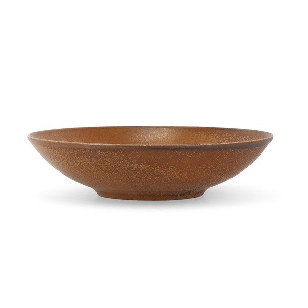 Brązowy głęboki porcelanowy talerz ø 26 cm Ovio – BonBistro