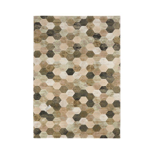 Zielono-beżowy dywan Elle Decoration Arty Manosque, 120x170 cm