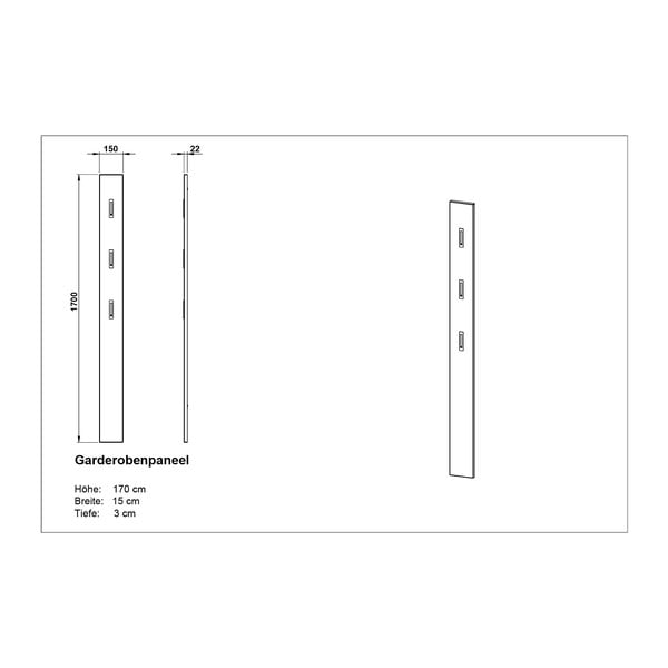 Wieszak ścienny dekorze dębu Telde – Germania-image-3