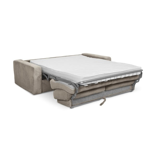 Jasnobrązowa sztruksowa rozkładana sofa 195 cm Nona – Makamii-image-3