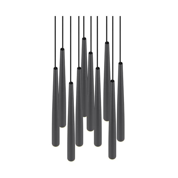 Czarna lampa wisząca LED ø 30 cm Cala – Trio Select-image-3