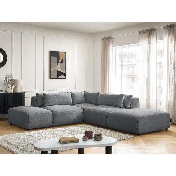 Ciemnoszary częściowo rozkładany narożnik modułowy Jana – Bobochic Paris-image-2