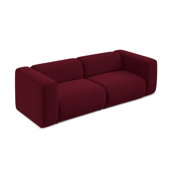 Bordowa aksamitna sofa 228 cm Ekahi – Makamii-image-3