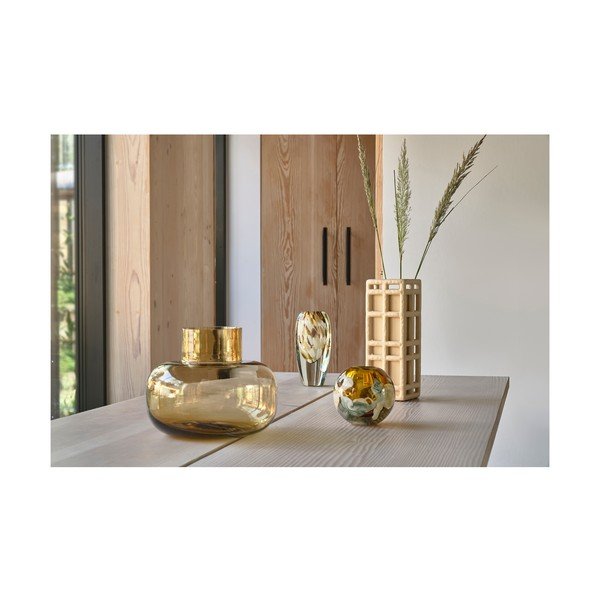 Pomarańczowy szklany ręcznie wykonany wazon (wysokość 21 cm) Otea – Villa Collection-image-3